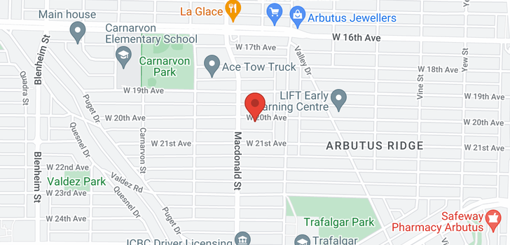 map of 2772 W 20TH AVENUE